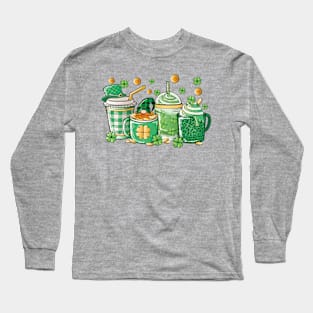 St Patrick's Day Coffee Mugs, Iced Coffee Lover Long Sleeve T-Shirt